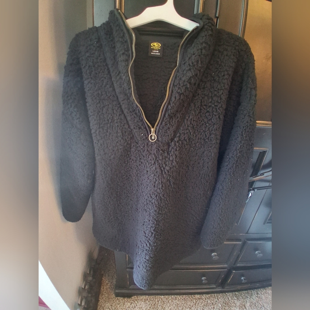 Athletic Works Black Jacket with Yellow Logo